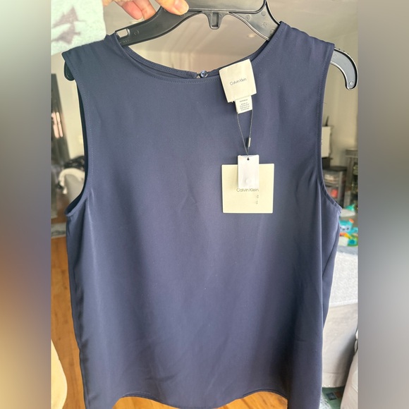 Calvin Klein Women's Sleeveless Crewneck Blouse - Picture 4 of 9